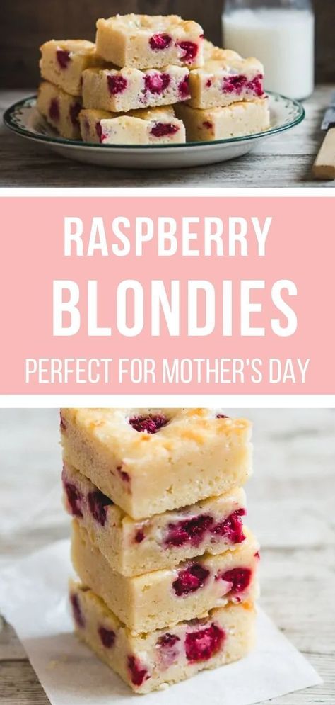 White Chocolate Blondies Brownies, Chocolate Blondies, White Chocolate Brownies, White Chocolate Blondies, Mothers Day Desserts, Raspberry White Chocolate, White Chocolate Recipes, Blondie Brownies, Decadent Chocolate Cake