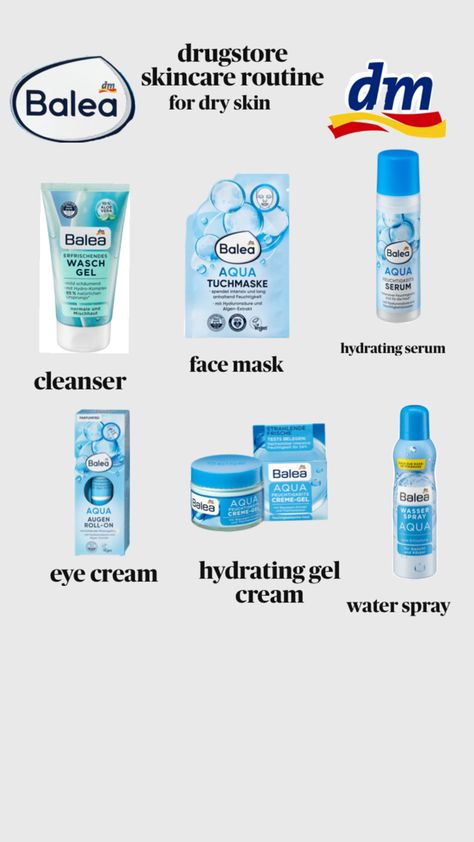 Skincare Must Haves Products, Dm Skincare Products, Dm Must Haves, Dry Skin Skincare Routine, Dry Skin Care Routine, Basic Skin Care Routine, Face Makeup Tips, Make Up Inspo, Best Skincare Products