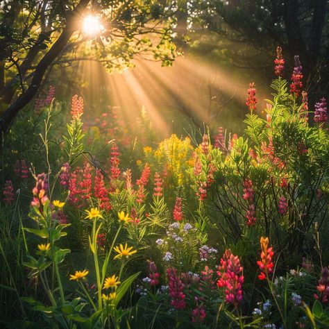 Prompt 👉 A beautiful sunrise over wildflowers, rays of light break through the dense foliage and bring out vibrant red, orange, yellow and green hues. The landscape is serene yet full of life as the sunlight dances on the petals, creating an ethereal atmosphere. This image captures the beauty of nature in all its glory, inviting viewers to immerse themselves in tranquility and wonder. focus on the face] 👉 if Like, please Follow and Share AI Graphics Studio 👇Contact on WhatsAPP: http://tiny.c... Flower Field Landscape Photography, Spring Golden Hour, Golden Meadow Aesthetic, Sunny Field Of Flowers, Yellow Flower Field Aesthetic, Bright Nature, Pc Background, Golden Meadow, Rays Of Light