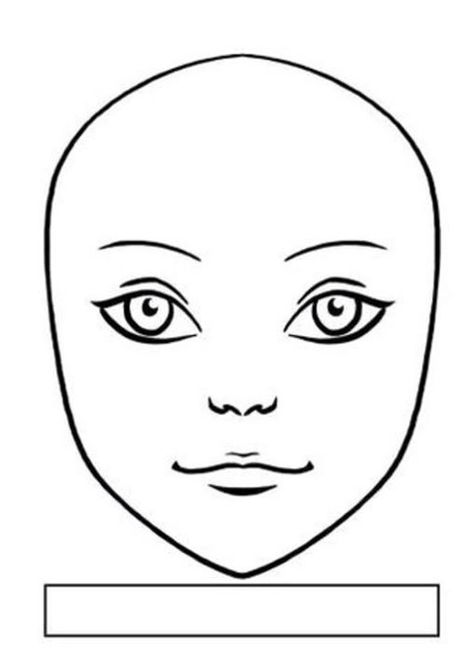 Templates Doll Face Template, Head Template, Doll Face Paint, Face Stencils, Face Painting Tutorials, Face Template, Kids Face Paint, Drawing Stencils, Face Chart