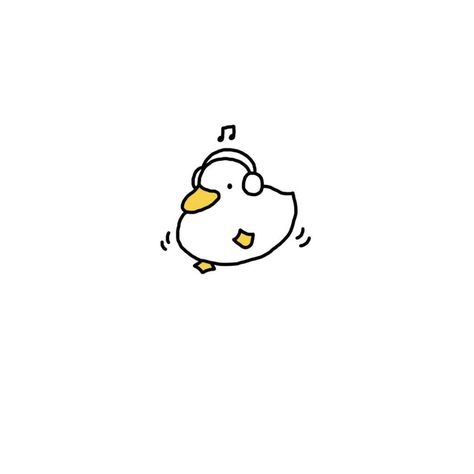 Griffonnages Kawaii, Seni Mural, Cute Small Drawings, Duck Drawing, Dibujo Simple, Cute Easy Doodles, 그림 낙서, Cute Small Tattoos, Tapeta Galaxie