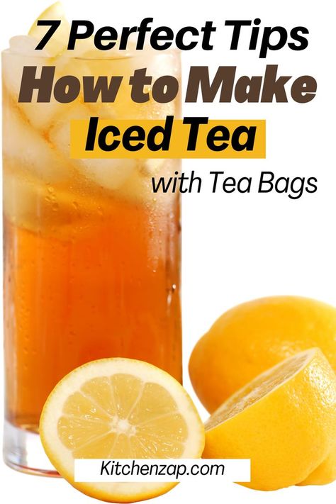 how to Make Iced Tea Iced Tea With Tea Bags, Home Made Ice Tea, Iced Tea Lemonade Recipe, Best Iced Tea Recipe, Cold Tea Recipes, Easy Iced Tea, Healthy Iced Tea, Iced Tea Recipes Homemade, Homemade Iced Tea