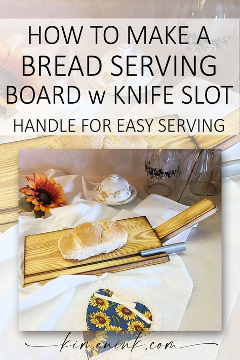 A Slant-Handled Bread Serving Board is a fun way to serve a warm, crusty artisan loaf to dinner guests. No one can resist fresh bread, especially with a unique presentation. Our How To includes a slot for the bread knife! Wedding Supper, Secret Pal Gifts, Chocolate Book, Crunchy Moms, Thanksgiving Decorations Diy, Apple Roses, Bread Serving, Dinner Guests, Thanksgiving Diy