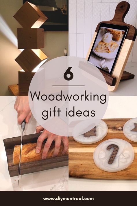 Wood Items To Make And Sell, Small Wooden Projects Diy, Wood Cube Crafts, Carving Ideas Wood, Creative Wood Projects, Easy Baguette, Wooden Coasters Diy, Woodworking Gift Ideas, Tower Lamp