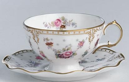 Royal Crown Derby Royal Antoinette teacup as seen in the 1995 version of Pride and Prejudice Tea Vintage, Gardening Landscaping, Pretty Tea Cups, Antique Tea Cups, Roses Garden, Landscaping Garden, Romantic Cottage, China Tea Sets, Garden Rose