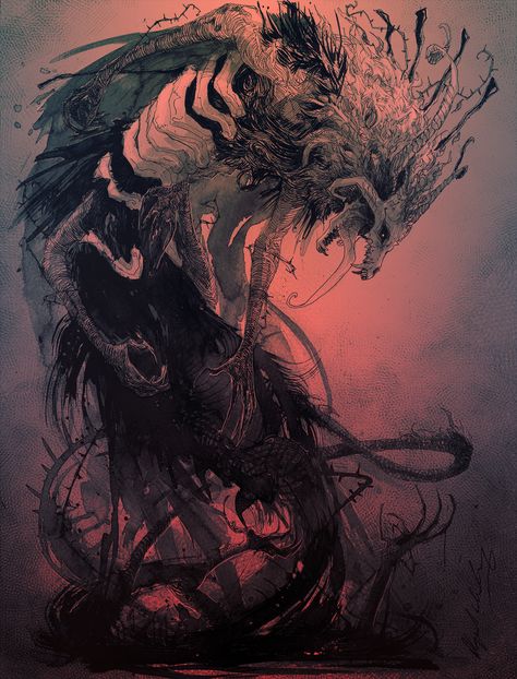 Pinterest Elias Ainsworth, Ancient Magus Bride, Graphisches Design, The Ancient Magus Bride, 다크 판타지, Monster Concept Art, Scary Art, Mythical Creatures Art, Creepy Art