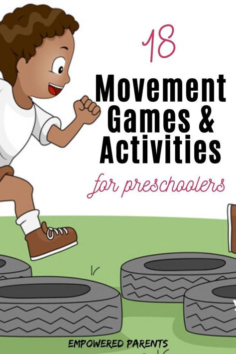 These simple movement activities for preschoolers are great ideas to try at home with your kids or at school. Build your child's gross motor skills while having fun. #parenting #kids #kidsactivities #learning #preschool #kindergarten Movement Activities For Preschoolers, Preschool Movement Activities, Physical Development Activities, Gross Motor Development, Learning Preschool, Pe Activities, Physical Activities For Kids, Physical Education Activities, Activities For Preschoolers