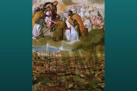 Battle Of Lepanto, Don John, Sistine Chapel Ceiling, Ottoman Turks, Christian World, Holy Rosary, Sistine Chapel, Giclee Painting, Blessed Mother