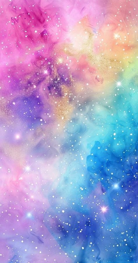 Pastel Galaxy Aesthetic, Pastel Colors Background, Pastel Space, Pastel Pink And Yellow, Rainbow Wallpaper Backgrounds, Paint Splatter Art, Candy Background, Pastel Galaxy, Rainbow Watercolor