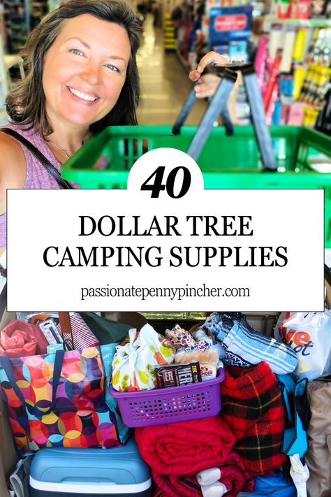 Check out the Best Dollar Tree Camping Supplies you should grab for your next outdoorsy adventure with the family!   With most of these being just $1.25 you can pinch your pennies. Camping Hacks That Are Borderline Genius, Easy Diy Camping Hacks, Camping Hacks Dollar Tree, Dollar Tree Camping Ideas, Stuff To Do While Camping, Camping Dollar Store Ideas, Dollar Tree Rv Camping Hacks, Dollar Store Camping Supplies, Diy Camping Gifts Ideas