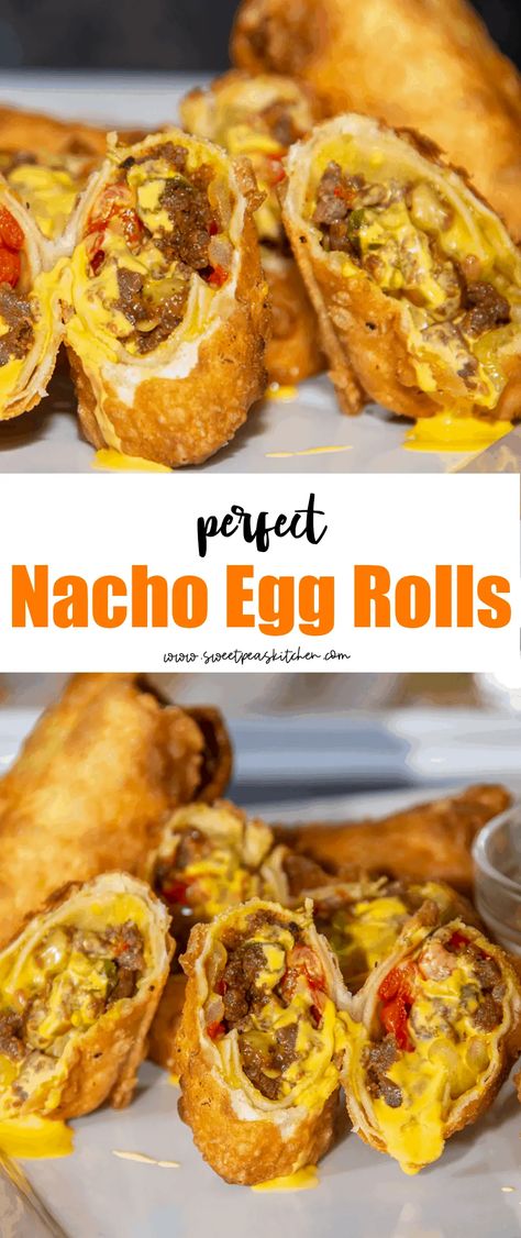 Fried Eggrolls Egg Roll Recipes, Eggroll Wrapper Appetizers, Egg Roll Flavors, Healthy Recipes With Egg Roll Wrappers, Different Egg Roll Fillings, Egg Roll Tacos, Egg Rolls Wrapper Recipes, Savory Egg Rolls, Egg Roll Wrapper Recipes Breakfast