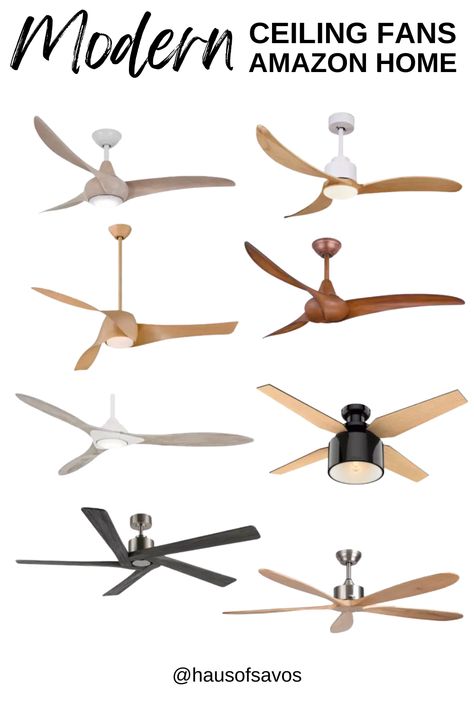 Modern Ceiling Fans Living Room, Mid Century Modern Ceiling Fan, Elegant Ceiling Fan, Living Room Fans, Living Room Ceiling Fan, Wood Ceiling Fans, Amazon Home Finds, Wood Trees, Ceiling Fan Bedroom