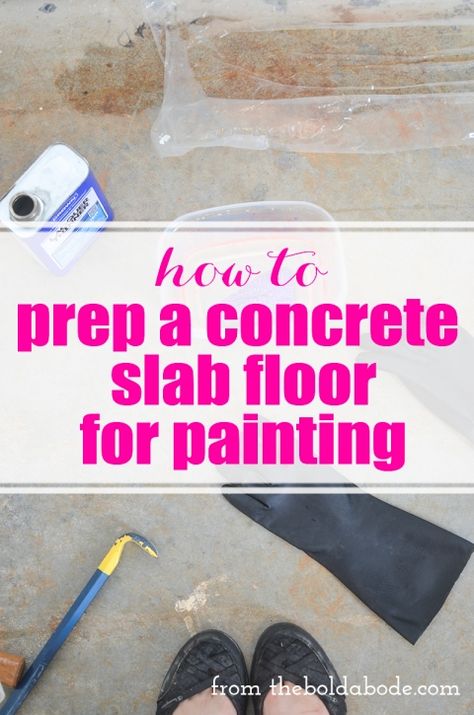 How to Prep a Concrete Slab Floor for Painting: Removing the tack strips and glue so you can sand and paint. Remove Paint From Concrete, Clean Concrete, Paint Concrete, Painted Concrete Floors, Painted Concrete, Painted Front Porches, Painting Concrete Porch, Porch Steps, Paris Grey