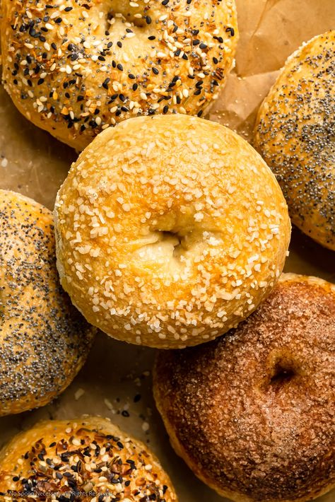 Bagel Recipe Small Batch, American Bagel Recipe, Honey Oat Bagels, Bagels With Instant Yeast, Quick And Easy Bagels, Bagelful Recipe, Quick Bagels Recipe, Soft Bagels Recipe Homemade, Same Day Bagel Recipe