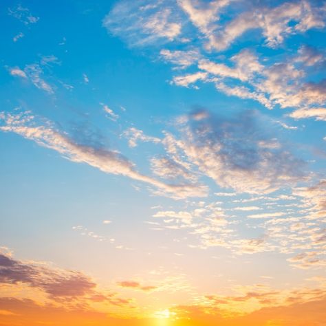 Sky Photoshop, Dramatic Sky, Blue Sky Clouds, Sky Images, Wallpaper Sky, Twilight Sky, Cloud Photos, Background Gold, Yellow Sky