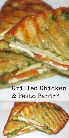 Chicken Mozzarella Panini, Cuisinart Griddler Recipes Panini Press, Chicken Pesto Grilled Cheese, Foods With Pesto, George Foreman Panini Recipes, Italian Chicken Panini, Chicken Pomodori Panini, Pannini Italian Bread, Healthy Panini Sandwiches