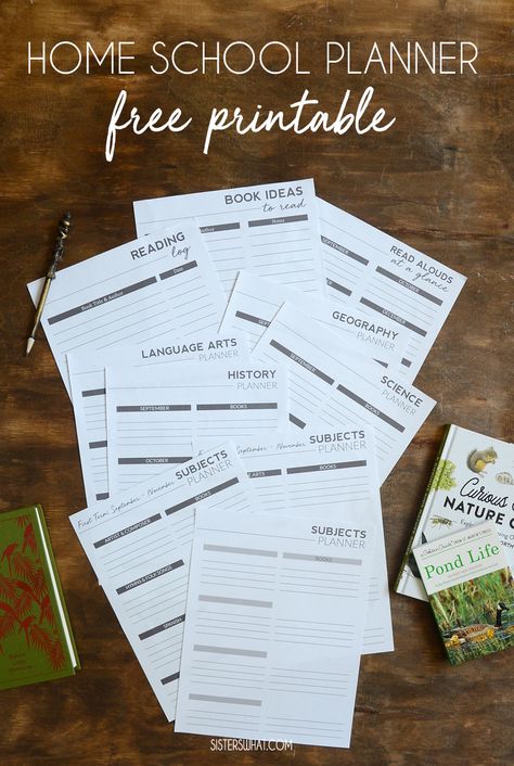 Home School Planner Free, Unschooling Planner, Homeschool Planner Printable Free, Free Homeschool Planner, Homeschool Planning Printables, Home School Planner, Homeschool Student Planner, Homeschool Lesson Planner, Planner Free Printable