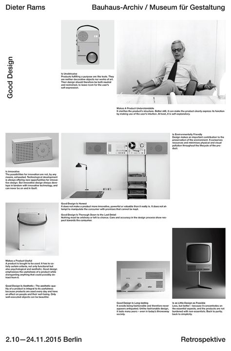 Ulm, Presentation Layout, Braun Dieter Rams, Dieter Rams Design, Poster Grafico, Braun Design, Dieter Rams, Layout Design Inspiration, Portfolio Layout