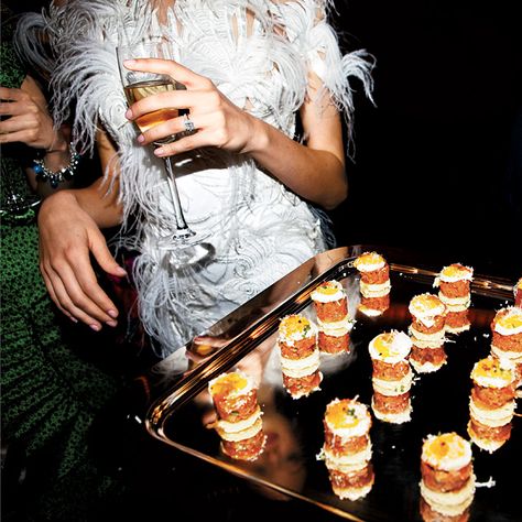 Cocktail Party Style: Tomato tartare stacked on a Parmesan crostini and topped with a sunny-side up quail egg. finger food Wedding Reception Cocktail, Cocktail Party Appetizers, Reception Cocktail, Cocktail Party Fashion, Cocktail Wedding Reception, Cocktail Party Food, Wedding Appetizers, Cocktail Hour Wedding, Wedding Cocktail Party