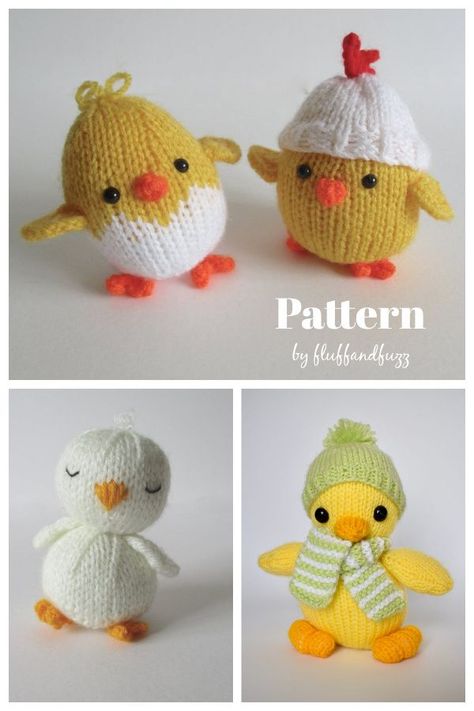 Easter Chick Toy Knitting Patterns Easter Chicks Knitting Patterns, Easter Knits Free Patterns, Free Easter Knitting Patterns, Knitted Chickens Free Pattern, Easter Knitting Patterns Free, Easter Knitting Patterns, Easter Knits, Beginning Knitting, Knitted Easter Crafts