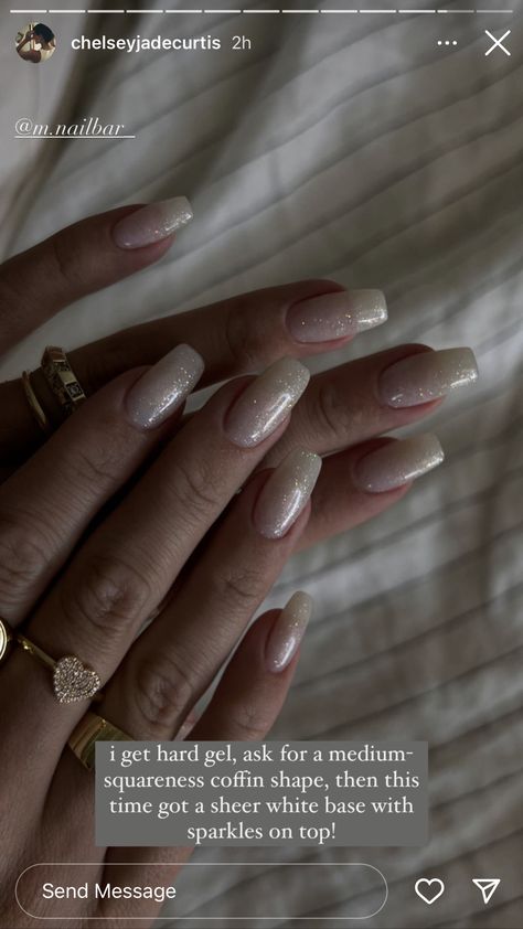 White Sheer Nails, Sheer White Nails, Sheer Nails, Minimal Nails, Sparkle Nails, Hard Gel, Wedding Dress Accessories, Minimalist Nails, Dream Nails