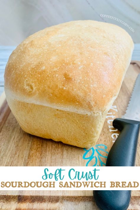 Soft Crust Sourdough Bread Recipe · Coffee Fit Kitchen Soft Sourdough Bread, Dough Starter Recipe, Sourdough Sandwich Bread, Easy Sourdough Bread Recipe, Recipe Using Sourdough Starter, Sourdough Bread Starter, Sourdough Bread Sandwiches, Sourdough Starter Discard Recipe, Sourdough Sandwich