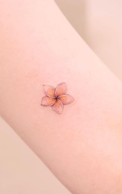 Bali Flowers Tattoo, Plumeria Flower Tattoos For Women, Delicate Hawaiian Tattoo, Hawaiian Plumeria Tattoo For Women, Pulmaria Plant Tattoo, Hawaii Tattoo Small Hawaiian Flowers, Fragipanni Tattoo, Plumeria Tattoos For Women, Frangipane Flower Tattoo