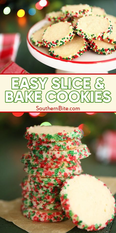 Slice And Bake Cookies, Refrigerator Cookies, Easy Slice, Lost 100 Pounds, Cookie Dough Recipes, Christmas Cookies Easy, Buttery Cookies, Bake Cookies, Xmas Cookies