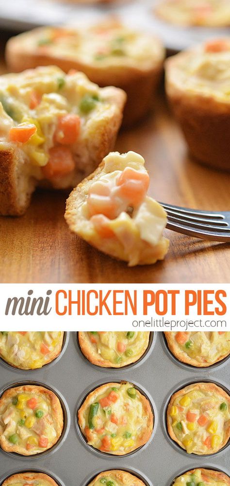 Essen, Pie, Pot Pie Chicken, Pie Chicken, Easy Chicken Pot Pie Recipe, Chicken Pot Pies, Mini Chicken Pot Pies, Easy Chicken Pot Pie, Chicken Pie