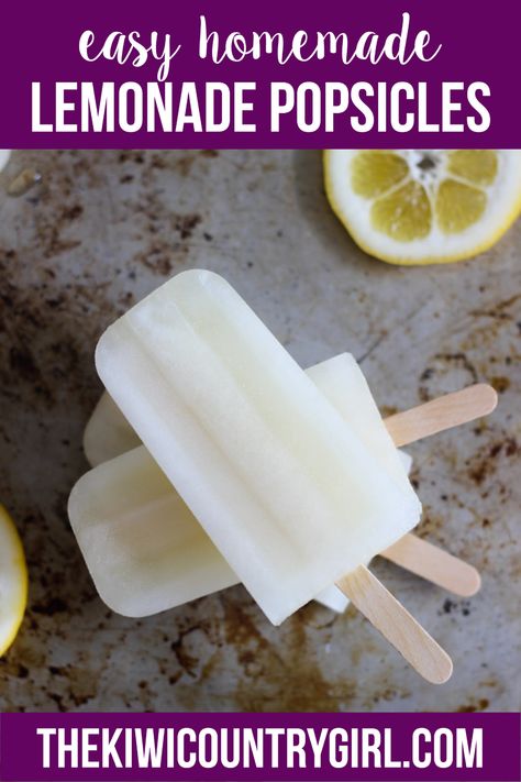 You will always have a stash of these homemade lemonade ice blocks in your freezer - they are sweet, refreshing and the best summer treat! Just make a batch of lemonade using lemon juice, sugar and water and freeze in ice block moulds. These lemonade popsicles taste just like the bought ones and are perfect for kids and hot summer days! #lemonadepopsicles #iceblocks #homemadelemonade Lemonade Popsicles, Best Lemonade, Chilled Desserts, Ice Block, Homemade Popsicles, Fresh Lemonade, Ice Blocks, Food Stamps, Homemade Lemonade