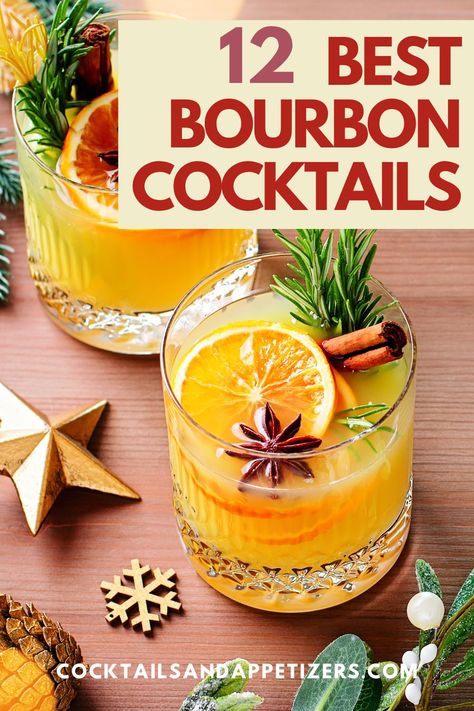 Best Bourbon cocktail recipes we've tried! Easy bourbon drinks like old fashioned served in a pint size mug, frozen turkey bourbon cocktail, bourbon cherry drinks, bourbon eggnog and more favorite bourbon drink recipes. Cocktail Recipes Bourbon, Bourbon Manhattan Recipe, Summer Bourbon Drinks, Chai Old Fashioned, Old Fashioned Recipes Cocktail, Bourbon Eggnog, Ginger Beer Drinks, Bourbon Drinks Recipes, Bourbon Ice Cream