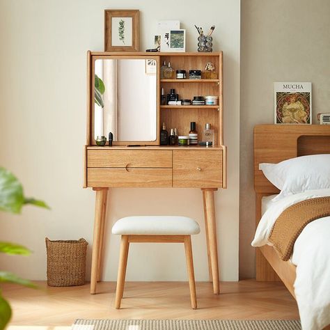 Modern Dressing Table Designs, Wood Dressing Table, Hiasan Bilik Tidur, Dressing Table Design, Beauty Lover, Room Inspiration Bedroom, Home N Decor, My New Room, Dressing Table