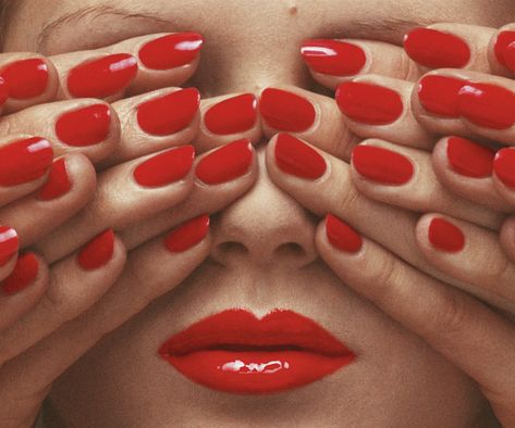 Guy Bourdin Photography, National Lipstick Day, Guy Bourdin, William Eggleston, French Vogue, Red Nail Polish, Richard Avedon, Eyes Closed, Man Ray