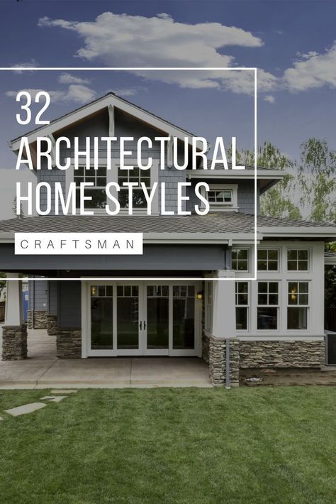 Types Of House Architecture, Different Style Houses Exterior, Types Of Architecture House, What Style House Do I Have, Architectural Home Styles, Home Building Styles, Different House Exterior Styles, Style Of Homes Exterior, What Style Is My House Exterior