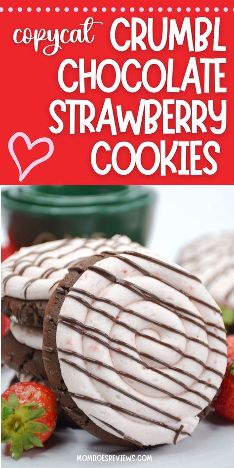 Crumbl Chocolate Strawberry Cookie, Crumbl Chocolate Covered Strawberry, Copycat Crave Cookies, Chocolate Covered Strawberry Crumble Cookie, Crumble Cookie Copycat Recipe Strawberry, Crumbl Strawberry Cookie, Crumbl Valentine Cookies, Crumbl Chocolate Cookie, Strawberry Chocolate Cookies