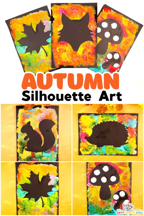 Fall Free Art Preschool, Fall Craft Special Education, 2nd Grade Art Docent Projects, Fall Preschool Painting Ideas, Fall Art For Second Grade, Fall Painting For Kindergarten, Seasons Art Grade 1, Fall Crafts For Special Education, Kids Fall Paintings On Canvas