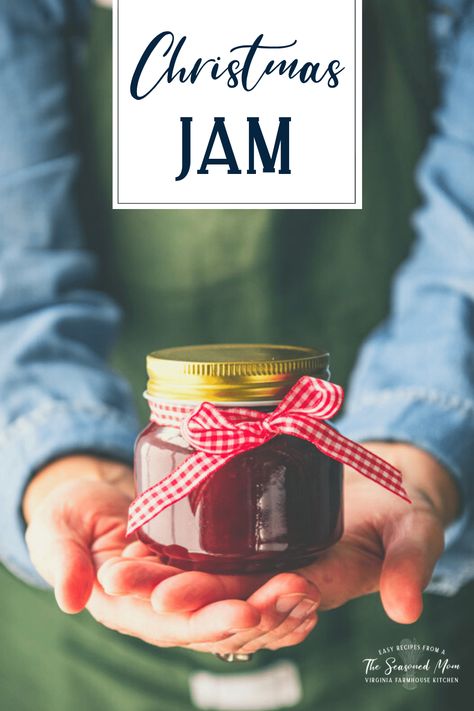 Christmas Jam is a perfect gift to share with friends and neighbors during the holiday season, a delicious topping for biscuits or toast, and a bright addition to a charcuterie board with cheese, crackers, and other snacks. The strawberry cranberry jam is flavored with fresh orange zest and warm spices for a festive, sweet treat! Strawberry Cranberry Jam, Christmas Jam, Cranberry Jam, Jar Of Jam, A Charcuterie Board, Christmas Food Gifts, Frozen Cranberries, Jam And Jelly, How To Make Jam