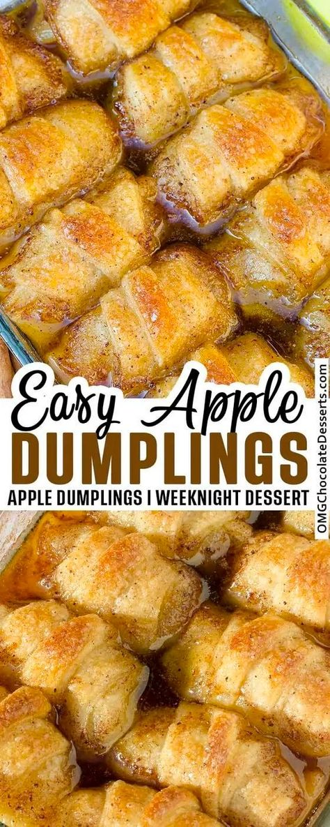 Easy Apple Dumplings, Apple Dumpling Recipe, Apple Dumpling, Apples And Cinnamon, Apple Recipes Easy, Apple Dumplings, Apple Dessert Recipes, Crescent Roll Recipes, Oreo Dessert