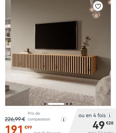 Ikea Wall Storage, Simple Tv Stand, Tv Wall Shelves, Floating Tv Cabinet, Tv Cupboard, Wall Color Combination, Living Tv, New House Living Room, Warm Interior