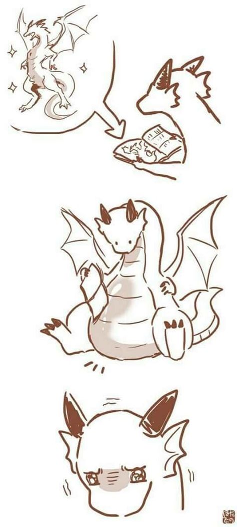 Aw, but it's a cute chubby dragon. Art Mignon, Tutorials Drawing, Cute Dragons, Mythical Creatures Art, Dragon Drawing, Dessin Adorable, Arte Animal, 판타지 아트, Cute Animal Drawings