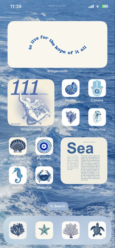 Greece Homescreen, Blue Beachy Widgets, Blue Summer Homescreen, Navy Blue Phone Layout, Iphone Homepage Layout, Coastal Phone Theme, Phone Asethic Ideas, Ocean Theme Phone Layout, Summer Iphone Widgets