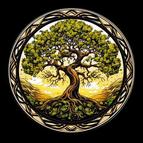 The Tree of Life in a Celtic style Tree Of Life Celtic, Tree Of Life Artwork, Yggdrasil Tree, Tree Of Life Art, Mandala Art Therapy, Tree Of Life Tattoo, Celtic Tree Of Life, Tree Logo, Mandala Tattoo Design