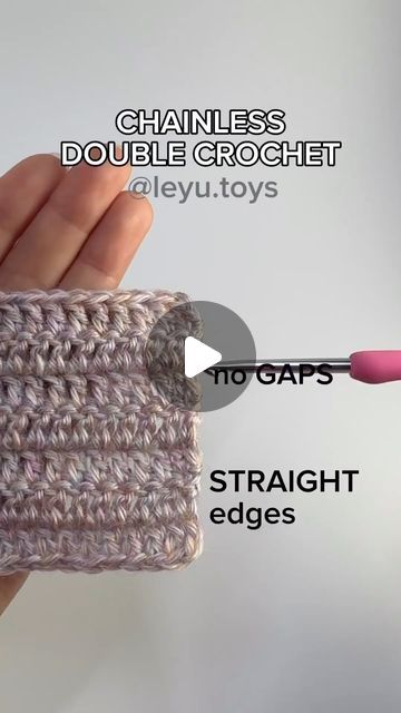 Leyu Toys on Instagram: "How to Chainless starting Double crochet. 

* No GAPS
* STRAIGHT edge 

Achieve clean double crochet edges by starting  a Chainless Double crochet instead of the traditional chain 3. This technique provides a neat look and a straight edge for your projects.

Come back to provide feedback, and please follow us for added motivation to share more tips with you @leyu.toys 

#crochet #crochettips #häkeln #ganchillo #вязание #häkelnlernen #leyutoys #croche #crochetofinstagram #yarnaddict" Straight Edge Double Crochet, No Chain Double Crochet, Clean Edges Crochet, Double Crochet Straight Edges, How To Make A Double Crochet Stitch, Chainless Starting Double Crochet, Straight Edge Crochet, Chainless Double Crochet, Crochet Guide For Beginners