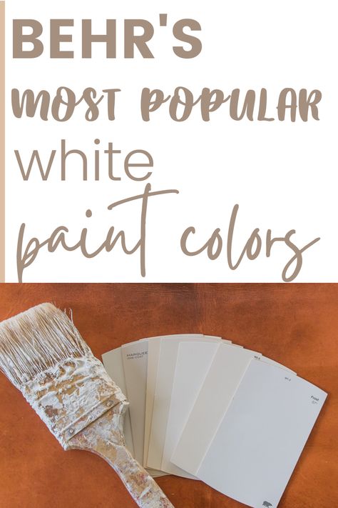 White Beige Paint Colors Behr, Beach House Behr Paint, Behr Premium Plus Paint Colors, Perfect White Paint For Walls Behr, The Perfect White Paint For Walls, Lowes White Paint Colors, Heavy Cream Paint Color Behr, White Truffle Behr Paint, Behr White Paint Colors Bathroom