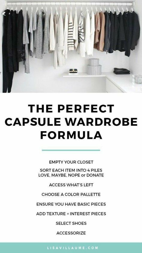 Capsule Wardrobe Formula, Create Capsule Wardrobe, Create A Capsule Wardrobe, Rok Midi, Sandal Tali, Perfect Capsule Wardrobe, Minimalist Closet, Minimal Wardrobe, Mode Tips