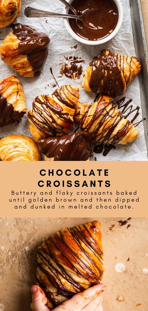 French Chocolate Croissant, Chocolate Croissant Recipes, Best Homemade Croissants, Starbucks Croissant Recipe, Flavored Crossiants, Stuffed Crossant Recipes, French Chocolate Croissant Recipe, Homemade Butter Croissants, Chocolate Crossiant Recipes