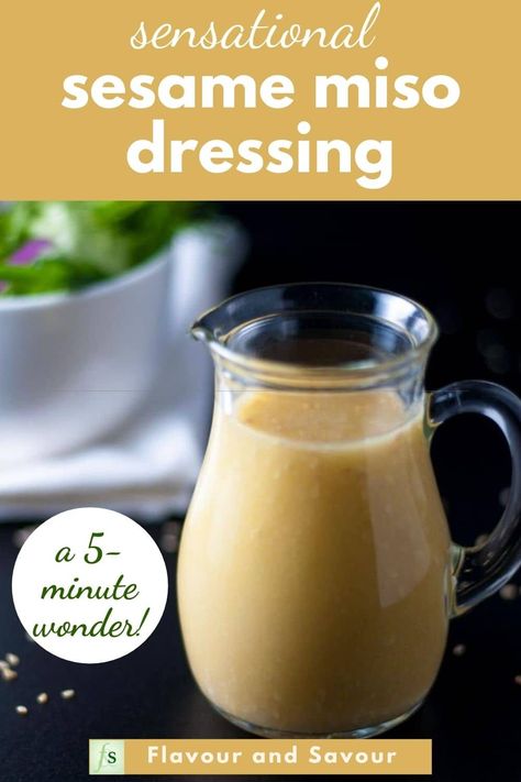 Miso Paste Salad Dressing, Japanese Miso Salad Dressing, Miso Salad Dressing Recipe, Miso Dressing Recipe, Miso Salad, Miso Salad Dressing, Miso Recipes, Asian Salad Dressing, Miso Recipe