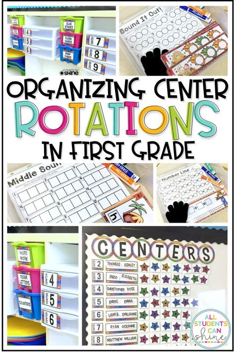 When heading back to school, you may be thinking about how to organize your classroom, and set up classroom routines. In this post, I talk about how I organize centre rotations in first grade. How To Teach First Grade, Station Ideas For First Grade, First Grade Stations Set Up, How To Organize Centers In Classroom, Literacy Rotations First Grade, First Grade Center Rotation Chart, First Grade Schedule Ideas, Center Rotations First Grade, Organizing Centers In The Classroom