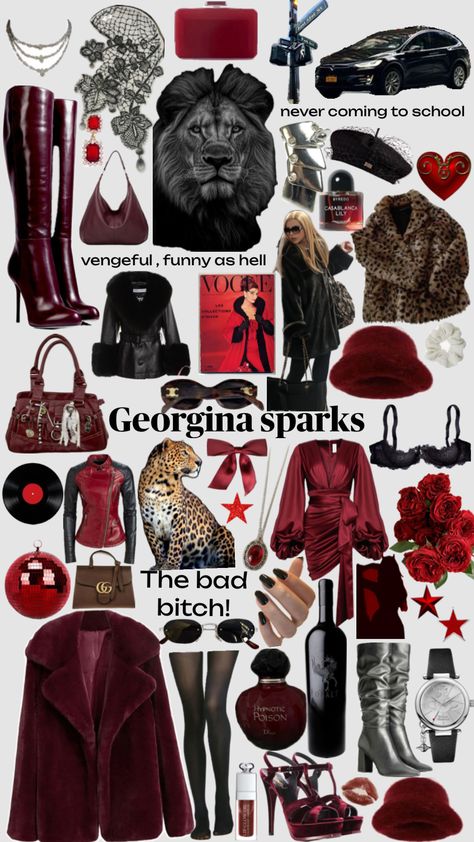 Created by shirasto1er on Shuffles Georgina Sparks, Created By, Red, Clothes