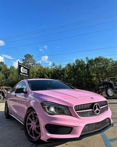 Pink Mercedes Benz, Pink Mercedes, Car Benz, 50 Shades Of Pink, Pink Cars, Barbie Car, Dream Cars Mercedes, New Luxury Cars, Benz Mercedes